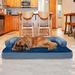 FurHaven Plush & Diamond Décor Comfy Couch Pet Bed Metal in Blue | 10.5 H x 53 W x 40 D in | Wayfair 86636255