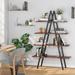 17 Stories Knightsen 65" H x 35" W Steel Ladder Bookcase in Brown | 65 H x 35 W x 14 D in | Wayfair 2ADFDA0040BA4C58971F551843FE70B1