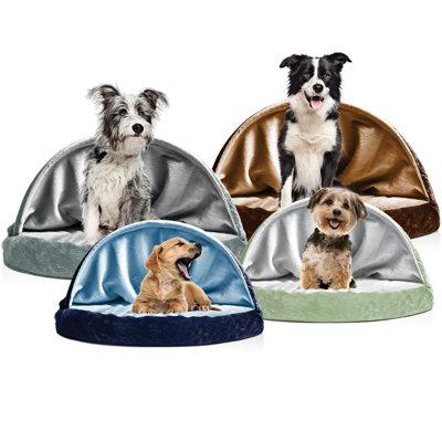 Archie & Oscar™ Charlotte Snuggly Cave Hooded Dog Dome Polyester in Green, Size 3.0 H x 26.0 W x 26.0 D in | Wayfair