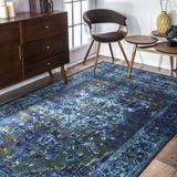 Blue 79 x 0.2 in Area Rug - Bungalow Rose Brennen Oriental Power Loom Performance Rug | 79 W x 0.2 D in | Wayfair BF6E2F4B6BA14BC598A9D7DEE8471408