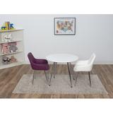 Isabelle & Max™ 3 Piece Round Table & Two Chair Set Wood in White/Indigo | 20 H x 23.75 W in | Wayfair E62DDFE37353499FA75CFC93D6D10488