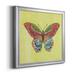 August Grove® Butterfly On Green - Picture Frame Print on Canvas in Black/Blue/Green | 22.5 H x 22.5 W x 1.5 D in | Wayfair