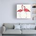 Bay Isle Home™ Tropical Fun Bird IV by Harriet Sussman - Wrapped Canvas Painting Canvas in Pink/Red/White | 24 H x 24 W x 2 D in | Wayfair