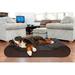 Archie & Oscar™ Karlin Ultra Plush Luxe Lounger Contour Dog Pillow Polyester in White/Brown | 8 H x 51 W x 36 D in | Wayfair