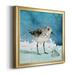 Rosecliff Heights Bay Shore Sandpiper I - Picture Frame Print on Canvas Canvas, Solid Wood in Black/Blue/Green | 17.5 H x 17.5 W x 1.5 D in | Wayfair