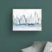 Breakwater Bay Pastel Marina II by Emma Scarvey - Wrapped Canvas Painting Canvas in Blue/White | 14 H x 19 W x 2 D in | Wayfair