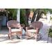 Red Barrel Studio® Raenesha Wicker Outdoor Rocking Chair in Yellow/Brown | 36 H x 33.5 W x 28.25 D in | Wayfair THPS2860 47045332