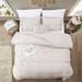 Gracie Oaks Capitolino Stone Washed Pure Linen Herringbone Weave Duvet Cover Set Linen in White | King Duvet Cover + 2 Shams | Wayfair