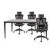 Inbox Zero Conference Meeting Table w/ Office Chairs For 6 Persons (black) Wood/Metal in Black/Brown | 29.5 H x 70.9 W x 35.4 D in | Wayfair