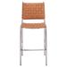 AllModern Ryland 26" Counter Stool Upholstered/Leather/Metal/Genuine Leather in Brown | 40 H x 18.5 W x 21 D in | Wayfair