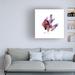 Wrought Studio™ Eastern Visions 7 by Jaclyn Frances - Wrapped Canvas Painting Canvas in Gray/Indigo/Pink | 24 H x 24 W x 2 D in | Wayfair