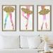 Rosdorf Park 3 Dancers by Jodi - 3 Piece Picture Frame Graphic Art Plastic/Acrylic in Blue/Pink | 52.5 H x 33.5 W x 1 D in | Wayfair