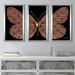 Rosdorf Park Louis Vuitton Butterfly by Jodi - 3 Piece Picture Frame Graphic Art Plastic/Acrylic in Black/Brown | 25.5 H x 40.5 W x 1 D in | Wayfair