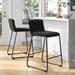 Mercury Row® Beyonce 26" Counter Stool Upholstered/Velvet/Metal in Black | 35 H x 16.5 W x 21 D in | Wayfair A36549E71800413493520B29D255F032