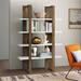 17 Stories 70.75" H x 47.25" W Etagere Bookcase Wood in White/Brown | 70.75 H x 47.25 W x 13.25 D in | Wayfair 781DC94CF9E441E6A5ED885D4B130B02