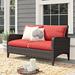 World Menagerie Mosca Patio Loveseat w/ Cushions Wicker/Rattan in Red | 30.5 H x 51 W x 28.5 D in | Wayfair WRMG2087 41888146