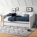 Rosdorf Park Twin Daybed w/ Trundle Faux leather in White | 39 H x 44 W x 81 D in | Wayfair F90FC33D960F4D93AE7679F7D4A6554A