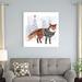Trinx Cozy Woodland Animal I by Victoria Borges - Wrapped Canvas Print Canvas in White | 36 H x 36 W x 1.25 D in | Wayfair