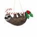 The Holiday Aisle® 2 Piece Hanging Figurine Ornament Fabric in Brown | 3.25 H x 0.5 W x 6 D in | Wayfair AEC231C9C3FA43969505A686AF3DFD8F