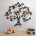 Red Barrel Studio® Multi Colored Metal Tree Wall Decor w/ Leaf Detail Metal in Black/Blue/Brown | 42 H x 47 W x 2 D in | Wayfair 23486