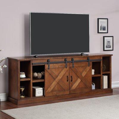 Hungerford 85 inch TV Stand Console for TVs up to 88 inches, No Assembly Required Wood in Brown Laurel Foundry Modern Farmhouse® | 31.5 H in | Wayfair