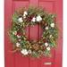 The Holiday Aisle® 24" Foam Wreath, Cotton in Green | 24 H x 24 W x 5 D in | Wayfair A5652A39B2FF42DDA2889ED34262C426