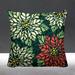 ULLI HOME Christmas Poinsettia Flower Indoor/Outdoor Throw Pillow Polyester/Polyfill blend in Green | 18 H x 18 W x 4.5 D in | Wayfair