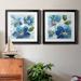 Wexford Home Flowering Blues I - 2 Piece Picture Frame Print Set Paper in Black/Blue/Green | 34.5 H x 69 W x 1.5 D in | Wayfair PF014-S3469-2S