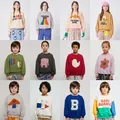 INS-Pull coréen à manches longues et col rond pour enfants pulls pour bébés vêtements pour filles