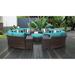 kathy ireland River Brook 11 Piece Outdoor Wicker Patio Furniture Set 11b