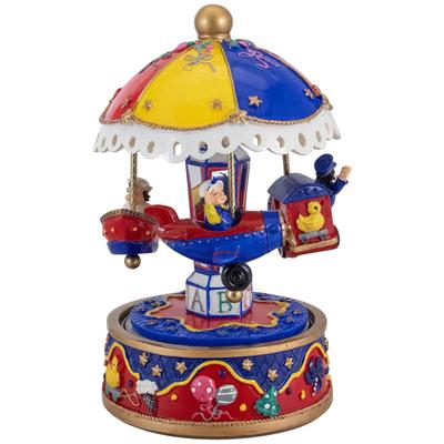 Children's Boat, Plane and Train Animated Musical Carousel - 7.5"