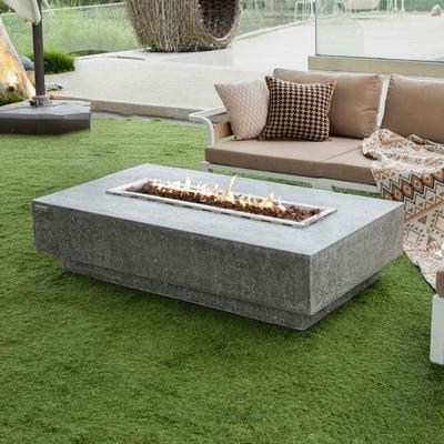 Elementi Hampton Outdoor Fire Pit Table 56" Rectangular Patio Heater - Natural Gas
