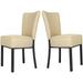 Set of 2 Kitchen Dining Room Chairs Modern PU Leather Chair with Soft Cushion - 19in(L) x 21.5in(W) x 33in(H)