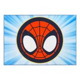 Licensed Marvel Spiderman Face Youth Digital Printed Area Rug - 4'6"x6'6"