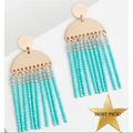 Torrid Jewelry | 2/$20 Nwt Torrid Turquoise Beaded Strand Earring | Color: Blue/Gold | Size: Os
