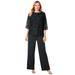 Plus Size Women's Popover Lace Jumpsuit by Jessica London in Black (Size 16 W)