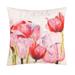 Pink Tulips Indoor/Outdoor 18x18 Throw Pillow