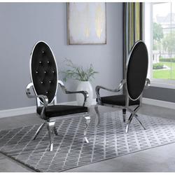 Best Quality Furniture Tufted Velvet King Louis Back Arm Chair Wood/Upholstered/Velvet in Gray/Blue | 51 H x 23.5 D in | Wayfair SC68