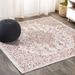 Brown 60 x 0.19 in Area Rug - Bungalow Rose Nate Boho Medallion Textured Weave Indoor/Outdoor Rug Polypropylene | 60 W x 0.19 D in | Wayfair