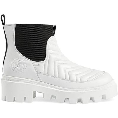 kul rapport Husk Frances Leather Boots - White - Gucci Boots from Lyst | AccuWeather Shop