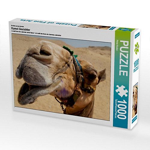 Puzzle CALVENDO Puzzle Kamel Gesichter - 1000 Teile Foto-Puzzle glückliche Stunden Kinder