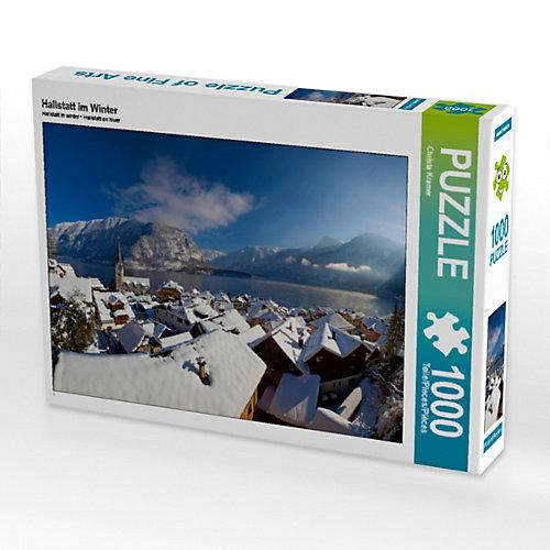 Puzzle CALVENDO Puzzle Hallstatt im Winter - 1000 Teile Foto-Puzzle glückliche Stunden Kinder