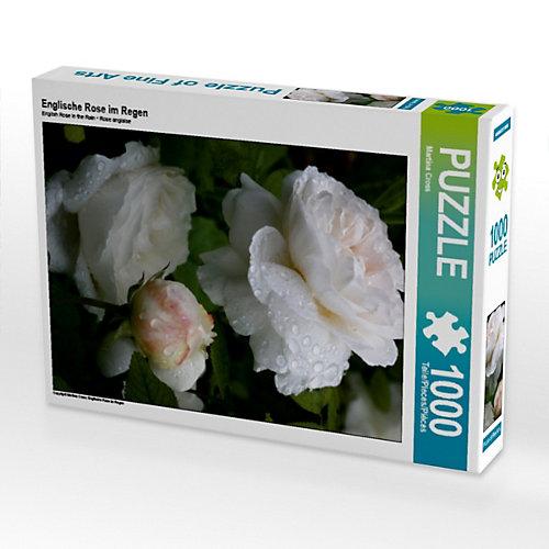 Puzzle CALVENDO Puzzle Englische Rose im Regen - 1000 Teile Foto-Puzzle glückliche Stunden Kinder