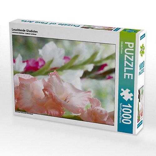 Puzzle CALVENDO Puzzle Leuchtende Gladiolen - 1000 Teile Foto-Puzzle glückliche Stunden Kinder