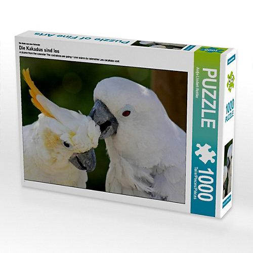 Puzzle CALVENDO Puzzle Die Kakadus sind los - 1000 Teile Foto-Puzzle glückliche Stunden Kinder