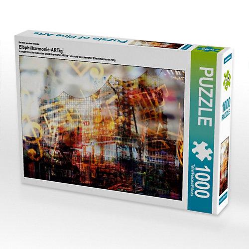 Puzzle CALVENDO Puzzle Elbphilharmonie-ARTig - 1000 Teile Foto-Puzzle glückliche Stunden Kinder