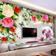 Papier peint mural floral romantique photo personnalisée 3D salon chambre à coucher fond TV