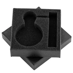 Boîte de montre de poche noire carrée étui en papier coffrets cadeaux de rangement sac en velours