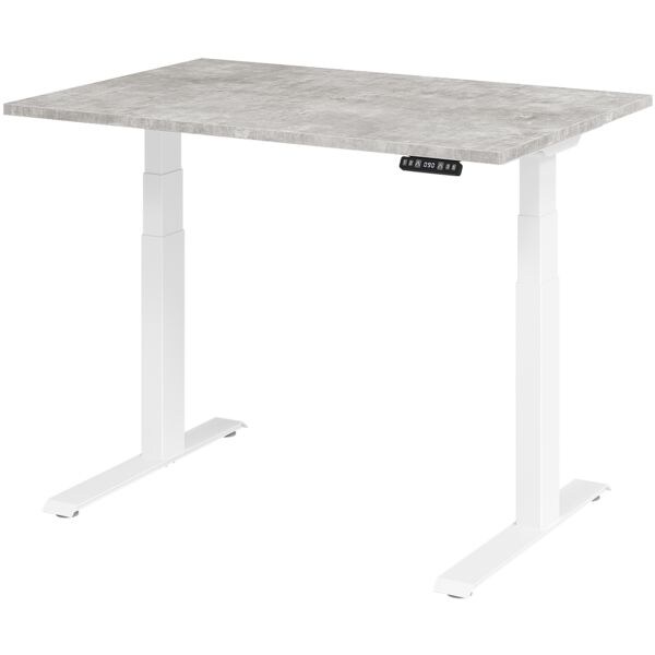 HAMMERBACHER Schreibtisch »Upper Desk« 120 cm breit und elektrisch höhenverstellbar bis 129 c grau, 120x129x80 cm Image