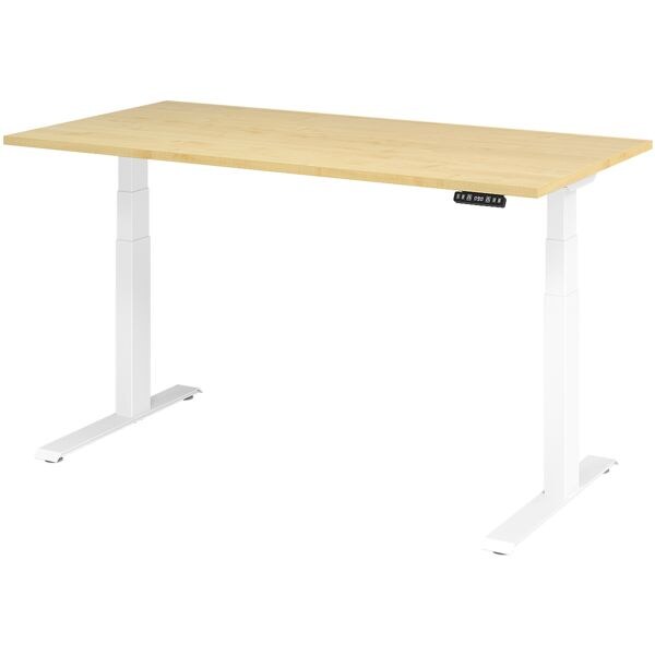 HAMMERBACHER Schreibtisch »Upper Desk« 160 cm breit und elektrisch höhenverstellbar bis 129 c braun, 160x129x80 cm
